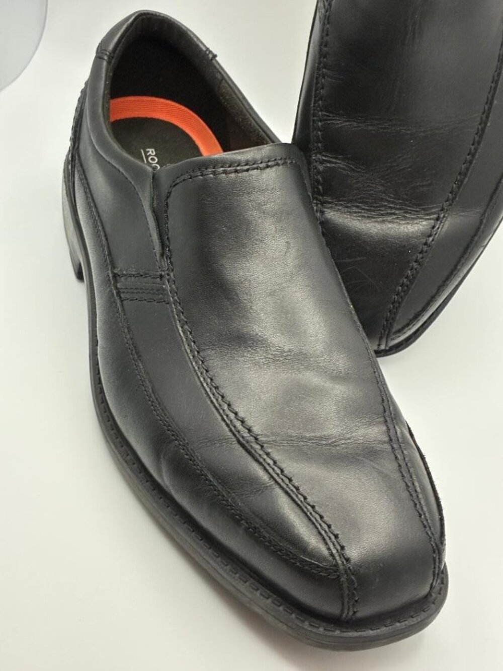 Share *EUC* Men's ROCKPORT Trutech Black Leather Loafer Slip-On Shoe Sz 12